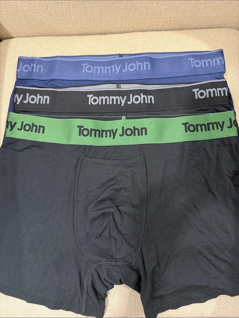 NEW Tommy John 3-Pack Second Skin Stretch Modal Boxer Briefs SZ Large